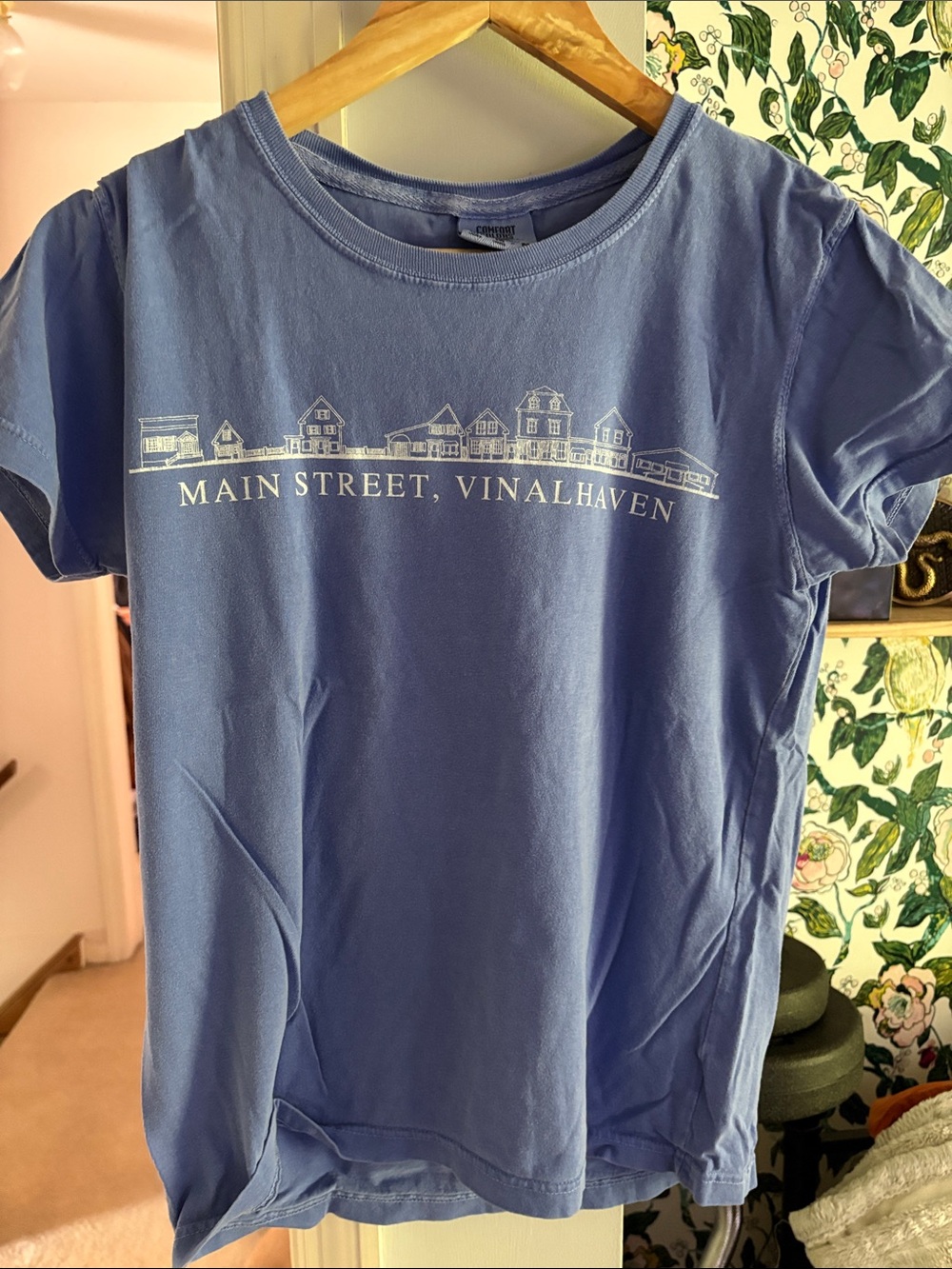 Main Street Vinalhaven Blue Graphic Tee
